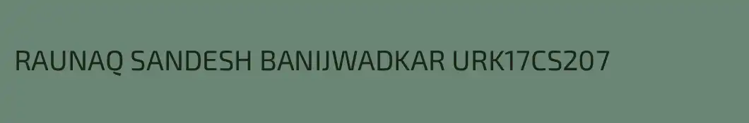 RAUNAQ SANDESH BANIJWADKAR URK17CS207